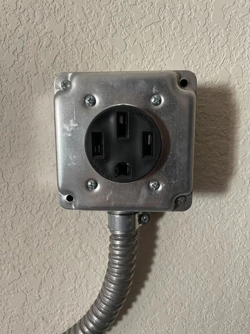 NEMA 14-50 outlet installed for Smart Home Electrical in Indian Trail
